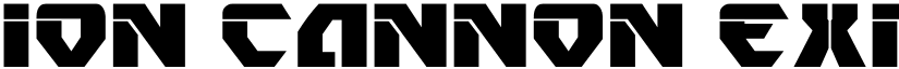 Ion Cannon Expanded font