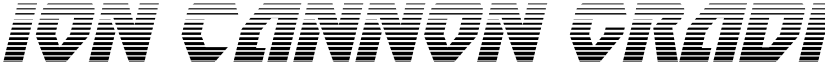 Ion Cannon Gradient Italic font