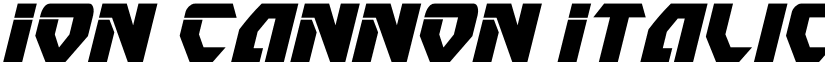 Ion Cannon Italic font