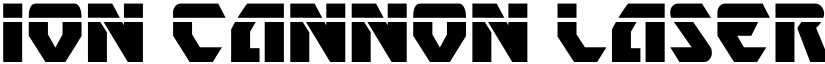 Ion Cannon Laser font