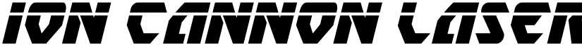 Ion Cannon Laser Italic font