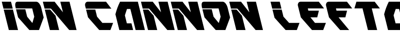 Ion Cannon Leftalic font