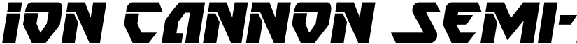Ion Cannon Semi-Italic font