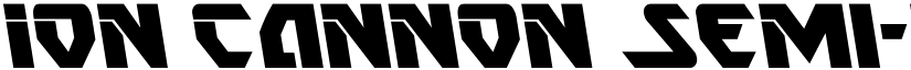 Ion Cannon Semi-Leftalic font