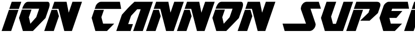 Ion Cannon Super-Italic font