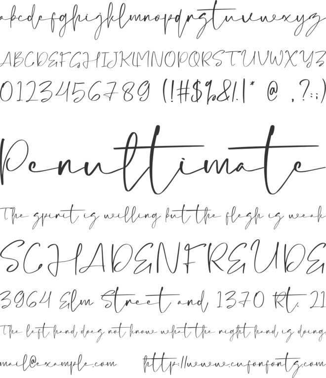 Enkatena font preview