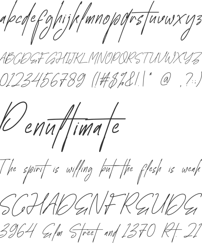 Enhattica font preview