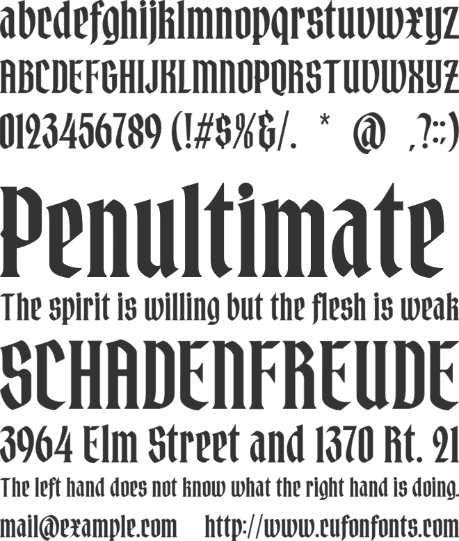 Zentras font preview