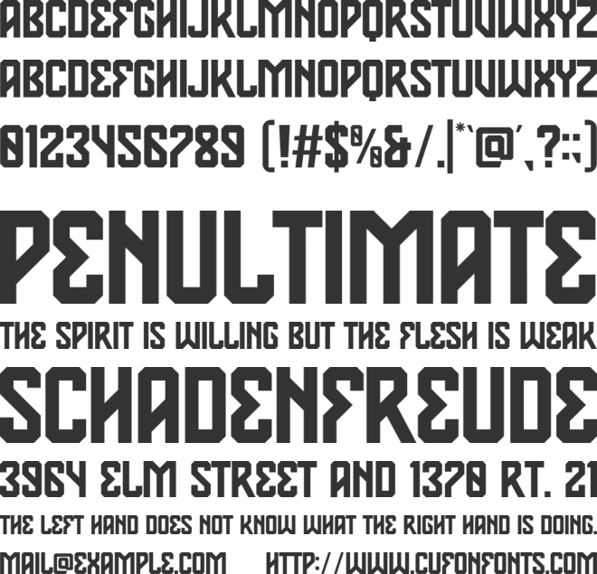 Deventer font preview
