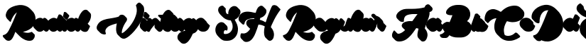 Radial Vintage SH Regular font