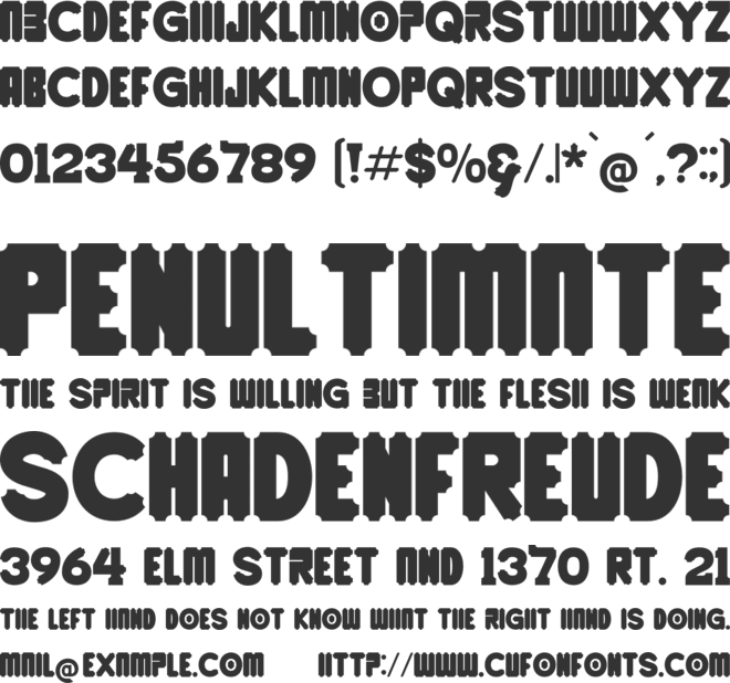 Gritjex font preview