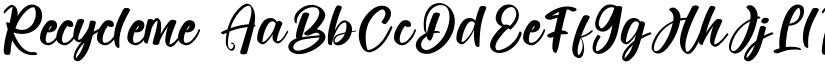 Recycleme font