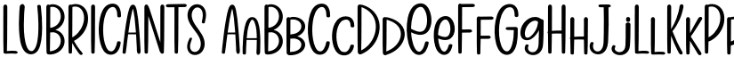 LUBRICANTS font
