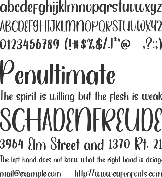 Enjoy Business font preview