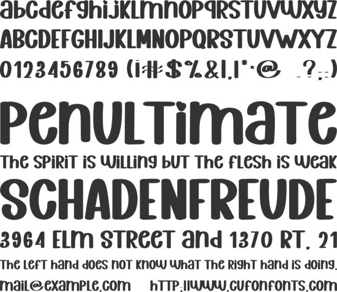 Little Friend font preview