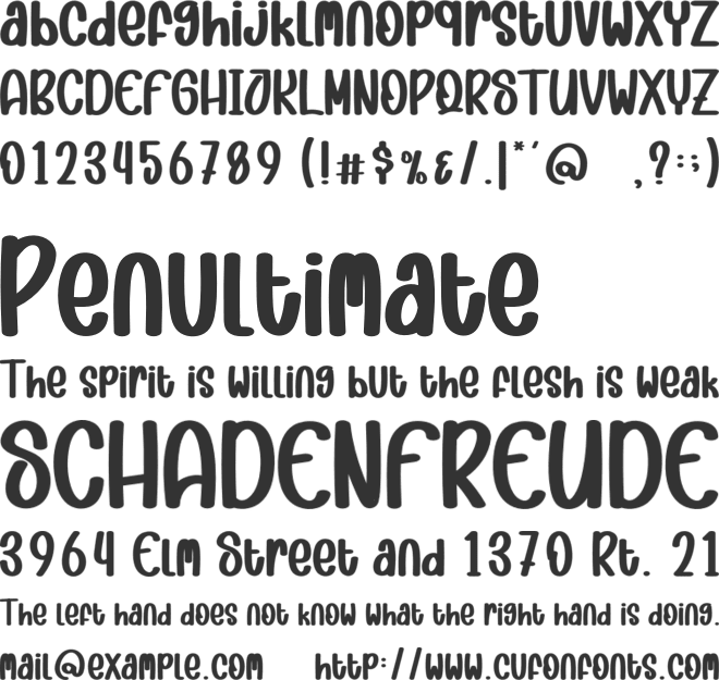 Snowboard font preview