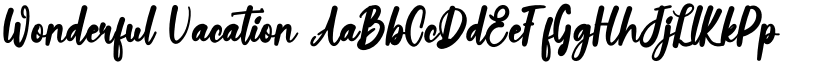 Wonderful Vacation font