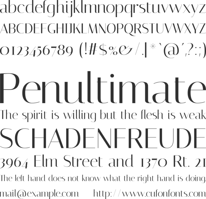 Italiana font preview