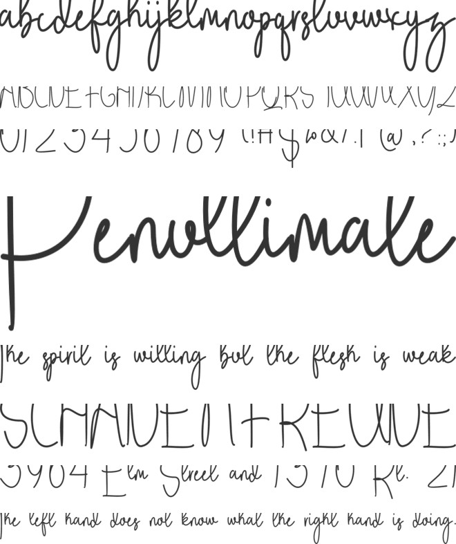 Biliani font preview