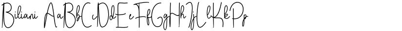 Biliani font