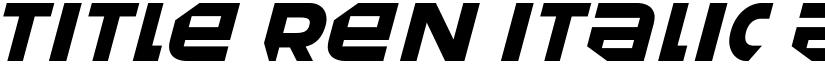 Title Ren Italic font