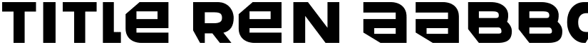 Title Ren font