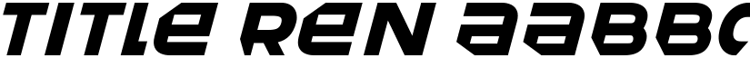 Title Ren font