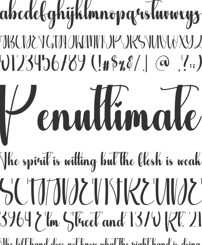 Gingerbread font preview