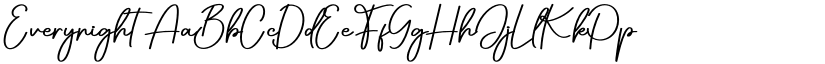 Everynight font
