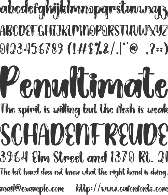 Christmas Cherfully font preview