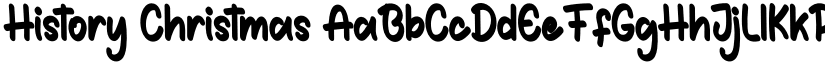 History Christmas font
