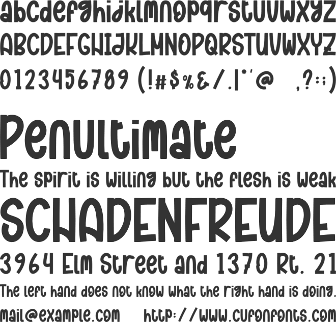 Night Market font preview