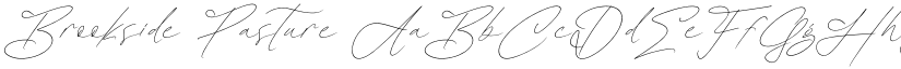 Brookside Pasture font
