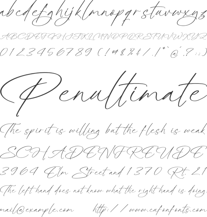 Radiance Berlines font preview