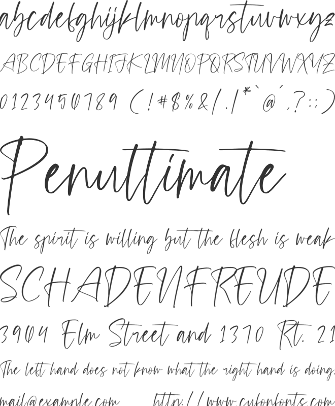 Romantic Essentials font preview