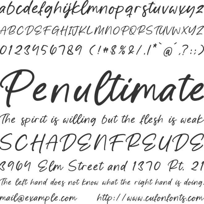 Majestic Skyline font preview