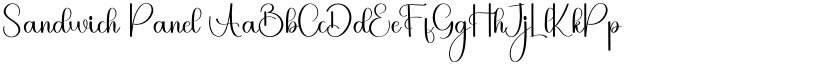 Sandwich Panel font