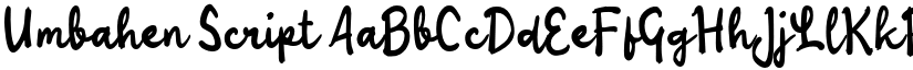 Umbahen Script font