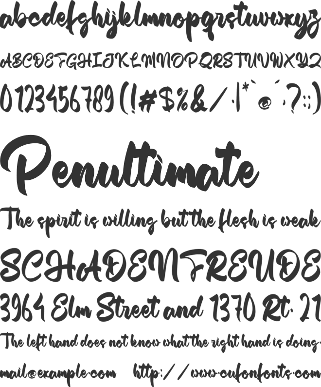 Delichats font preview