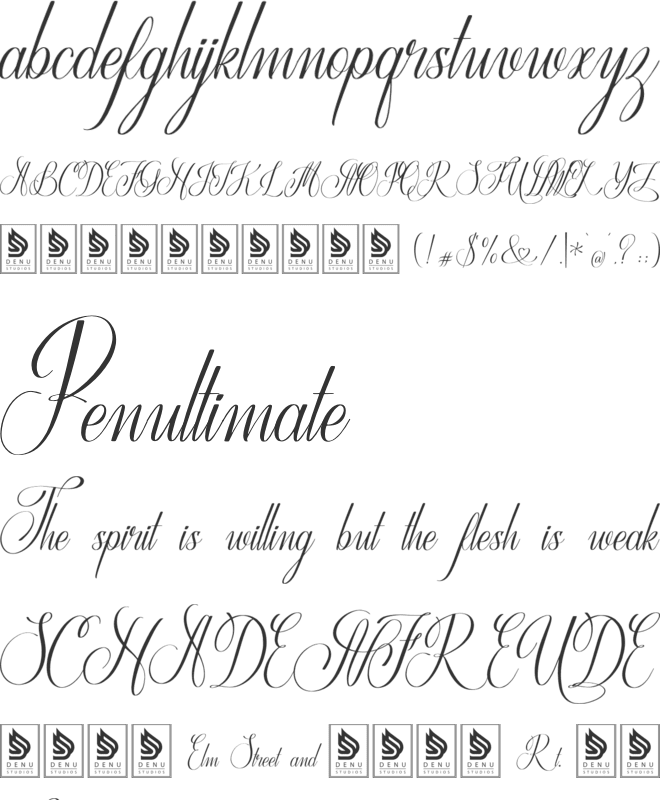 Defalliya font preview