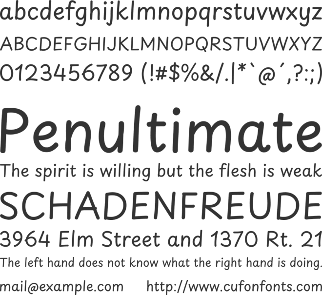 Playpen Sans font preview