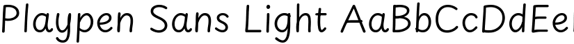 Playpen Sans Light font