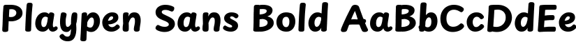 Playpen Sans Bold font