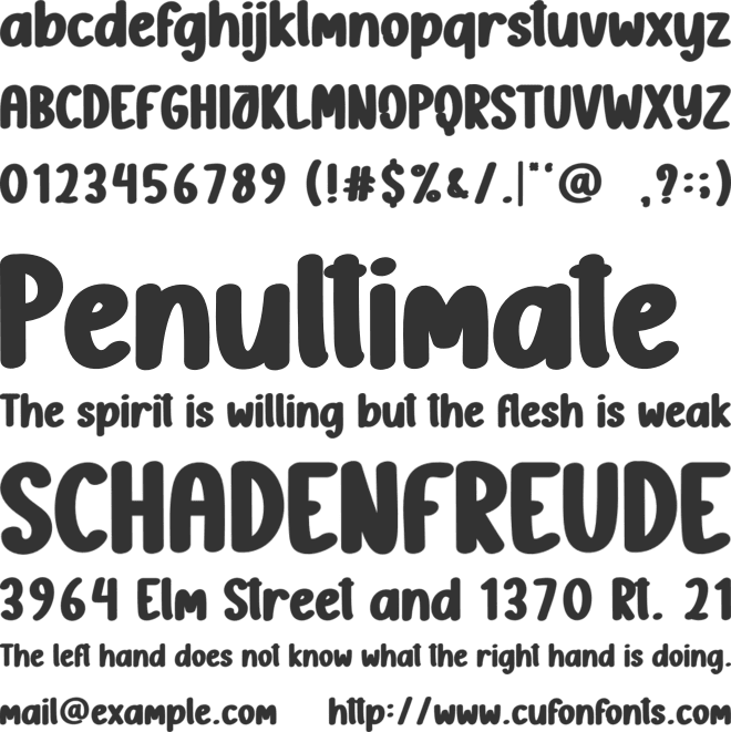 Clothes Christmas font preview