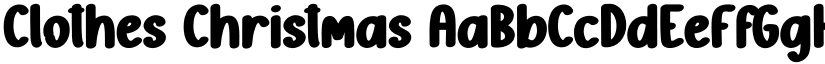 Clothes Christmas font