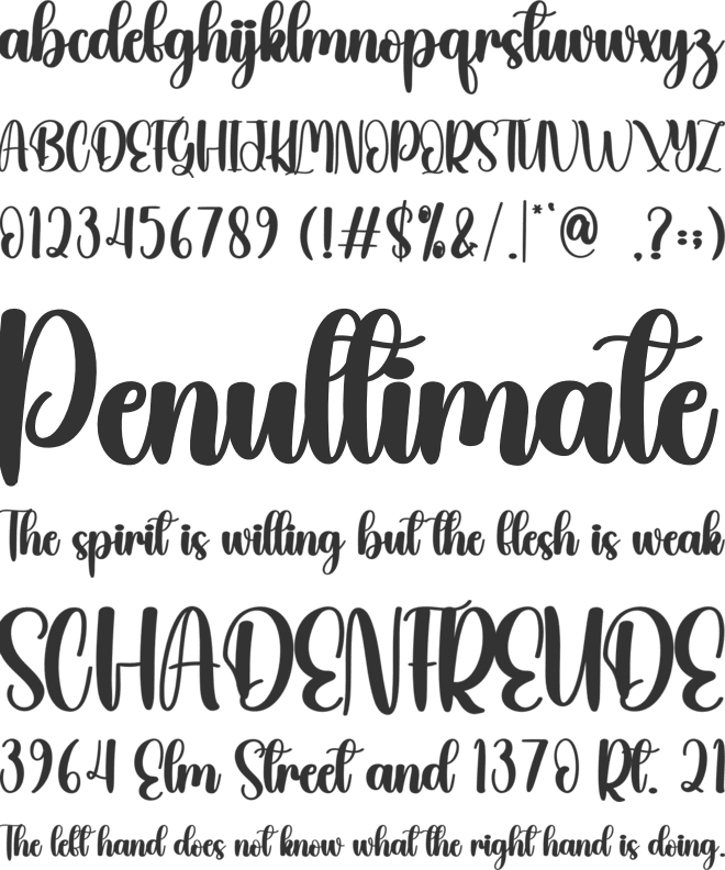 Silentnight font preview