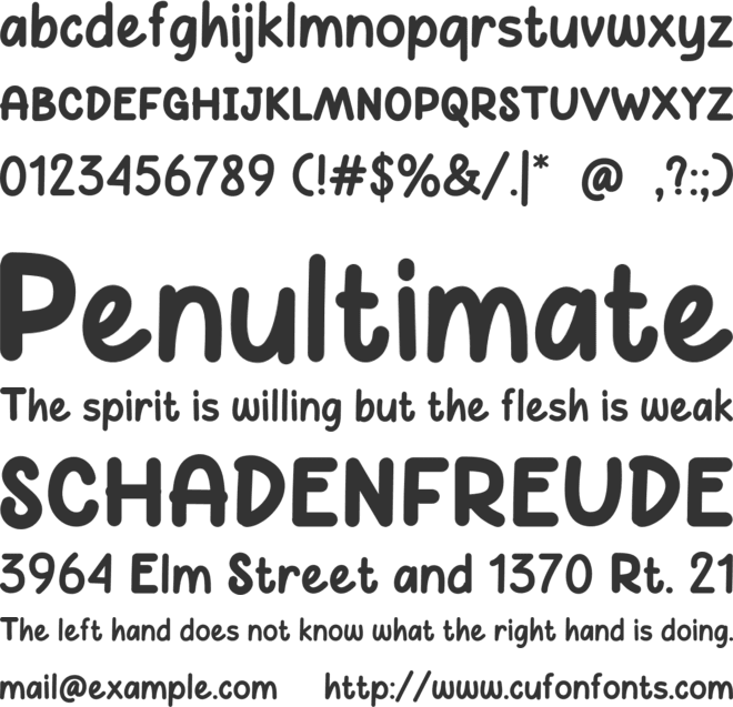 Boss cartoon font preview