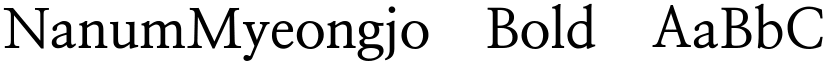 NanumMyeongjo Bold font