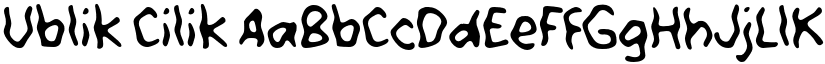 Ublik Cilik font