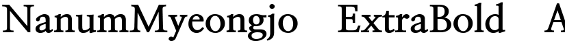 NanumMyeongjo ExtraBold font